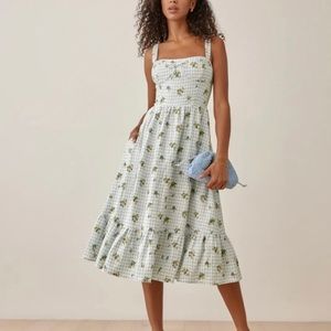 Reformation maegan linen dress size 4, floral print, NWT.